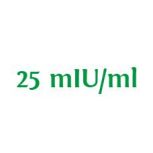 25 mIU/ml (normál) érzékenységű